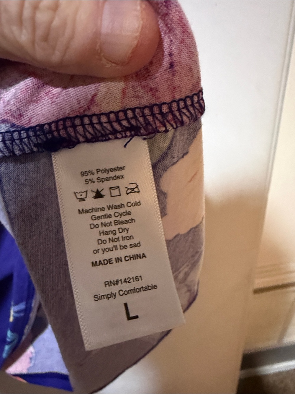 LuLaRoe Melissa deep purple Floral Tunic with Pink, Yellow and Cream Roses - Picture 4 of 7